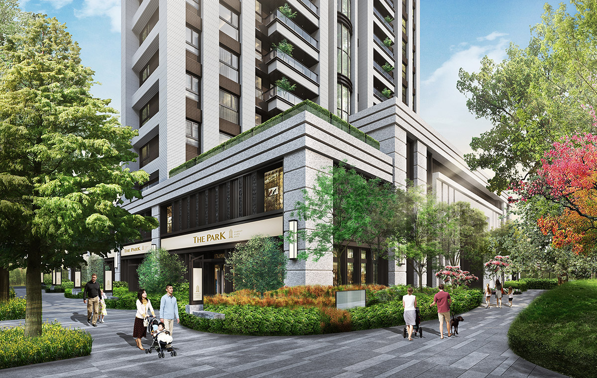 城市綠島|入口景觀|3D情境示意
